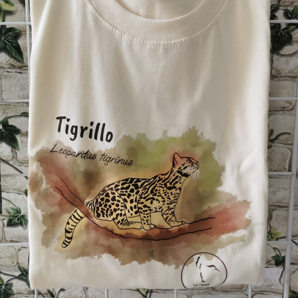 Camiseta ilustrada tigrillo, La Tingua Bogotana — imagen de referencia