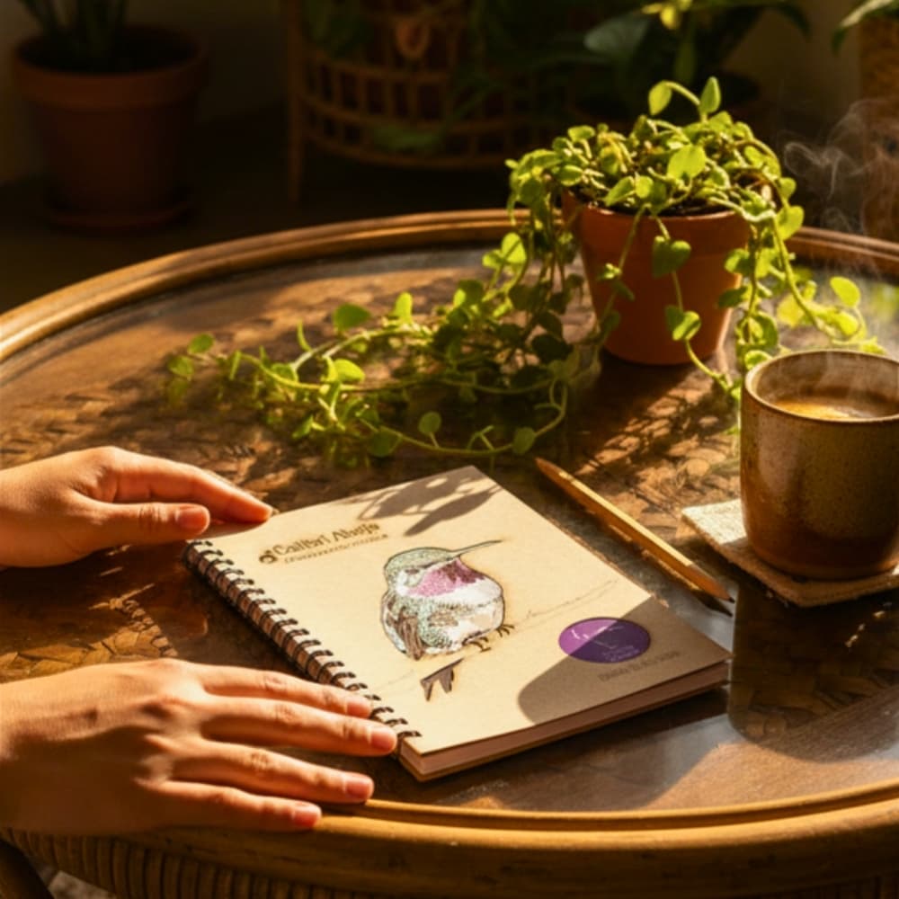 Libreta ilustrada de colibri abeja - La Tingua Bogotana - Imagen de referencia