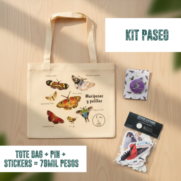 KIT PASEO - Tote bag + Stickers + Pin